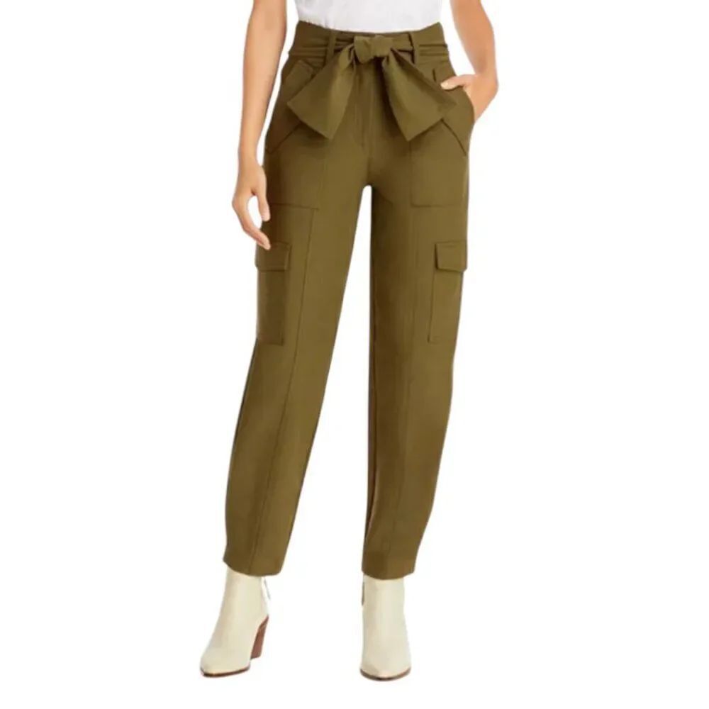Derek Lam 10 Crosby Elian Utility Pants Women's Size 20 Olive Green NWOT